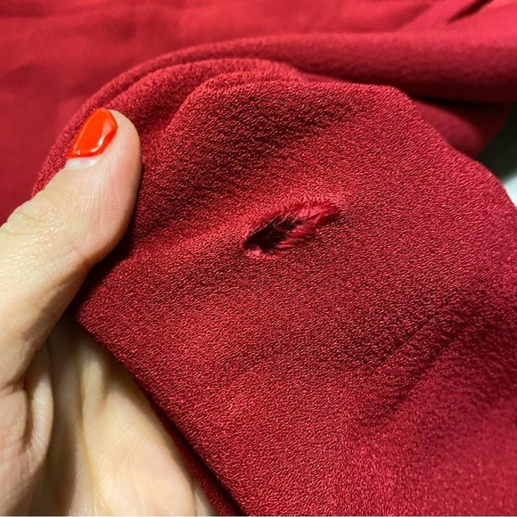 Dress The Population | Iris Side Slit Crepe Gown In Garnet Red Size S - Picture 10 of 12